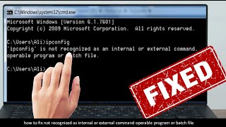 how to fix not recognized as internal or external command operable program or batch file windows 10 [upl. by Wiatt887]