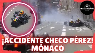 GRAVE ACCIDENTE DE CHECO PÉREZ EN EL GRAN PREMIÓ DE MÓNACO DE FÓRMULA 1 [upl. by Anaik]