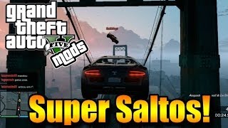 GTA V Online com MODS Pulando LIXO Rampas INCRÍVEIS em uma pista de ALTA VELOCIDADE [upl. by Nilcaj]