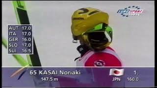 Noriaki Kasai  1475m  Planica 22031998  HILL RECORD  HQ [upl. by Nyra]