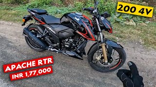 2024 TVS Apache RTR 200 4V Ride Review  New Update is Required [upl. by Aihsiyt151]