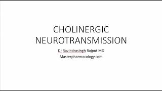 Cholinergic Neurotransmission and Drugs affecting it USMLE [upl. by Cuhp461]