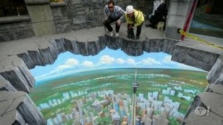 Interactive 3D Street Art Sidewalk art [upl. by Nilkoorb983]