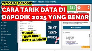 CARA TARIK DATA DI DAPODIK 2025 YANG BENAR [upl. by Eki171]