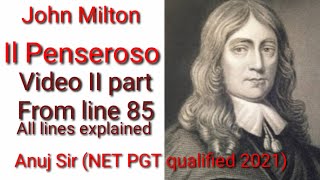 John Milton Il Penseroso Video II part  TGT PGT NET  Companion piece Milton poem English Il [upl. by Kcor497]