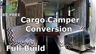 Cargo Trailer to Camper Conversion  Full Build [upl. by Huberto]