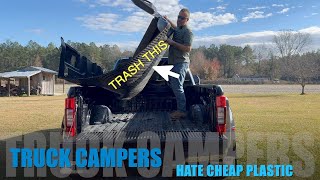 How to Remove Plastic Bedliner from Ford F350 to Haul your Truck Camper [upl. by Haletta]