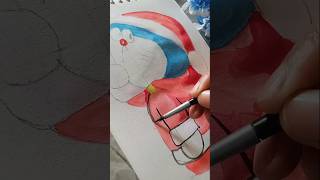 Easy doremon Christmas drawingtrendingshorts youtubeshorts viralshort shorts doremon christmas [upl. by Esinyt]