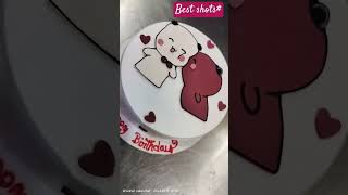 youtube shorts birthday cakeviralvideo new design simple cake [upl. by Yelnahs563]