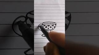 Easy Pot Drawing ytshort art [upl. by Aleet716]