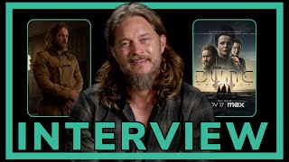 TRAVIS FIMMEL about hurting people in DUNE PROPHECY  INTERVIEW [upl. by Ynaffets]