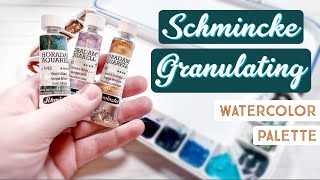 Making a Palette with ALL Granulating Colors  Schmincke Super Granulating Watercolors [upl. by Nymassej]