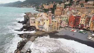 Stormy weather in Camogli  Peter Heaven Bandleader and Composer on Bike Tour in Italy [upl. by Maud977]