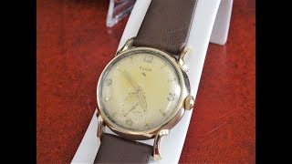 Vtg 1940s Elgin 10K RGP Bezel Shockmaster Mens Watch w 18mm Hadley Roma Band [upl. by Llenhoj348]