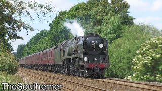 35018 quotBritish India Linequot arrives onto the Swanage Railway 05062024 [upl. by Launam]