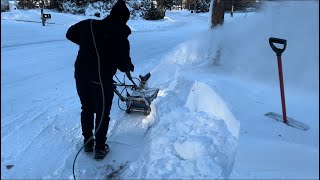 Snow Joe SJ623E 18Inch 15Amp Electric Single Stage Snow Thrower wHeadlights Review [upl. by Anertal]