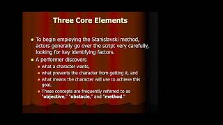 Stanislavskis Method of Acting Core Elements [upl. by Allemac]