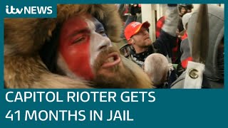 US Capitol Riot QAnon Shaman Jacob Chansley sentenced to 41 months in prison  ITV News [upl. by Ten]