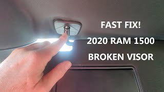 FAST  How to Fix Broken Sun Visor 2020 Ram 1500 [upl. by Dloraj]