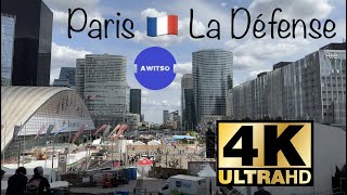 A Walk In The Streets Of Paris  La Défense France 4K [upl. by Nava]