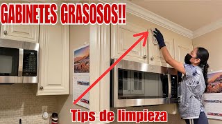 ✅ GABINETES GRASOSOS TIPS DE LIMPIEZA PARA ELIMINAR LA GRASA DE UNA FORMA FACIL LIMPIA LA COCINA [upl. by Rise]