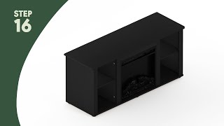 How to Assemble Furinno Fireplace TV Stand 21181 [upl. by Willett]