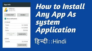 How to Install Any App As system app  User Apps To Android System Apps【Hindi】 [upl. by Harday]