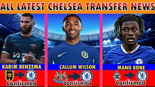 See CHELSEA All Confirmed Latest TRANSFER News amp Rumors Transfer Targets 2024 With BENZEMA WILSON [upl. by Pelag]