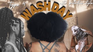 Type 4 Wash Day After Protective Style  Step by Step [upl. by Asabi]