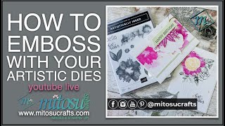 How To Use Artistically Inked Stamp and Die Emboss Artistic Dies For Card Making with Stampin Up [upl. by Woolson]