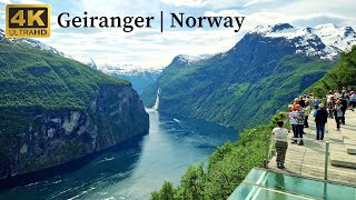 Geiranger Norway 4K Walking Tour June 2023  UNESCO World Heritage Geirangerfjord [upl. by Emmi]