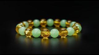 THE CARINA  GREEN AVENTURINE WITH CITRINE  Crystal Pro  8mm [upl. by Ellenehs]