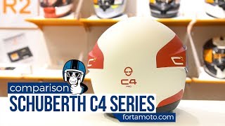 Comparing the Schuberth C4 Basic Pro amp Pro Carbon motorcycle helmets  FortaMotocom [upl. by Sibel]