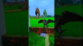 Bat🦇 Trex 🦖 dinosaur jangali janvar part 144 jurassicworld dinosaur dinosarfight shorts video [upl. by Waiter]