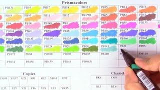 CHARTS FOR MY PRISMACOLORS COPICS amp CHAMELEON MARKERS [upl. by Fakieh]