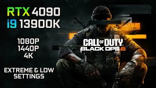 Call of Duty Black Ops 6  Built In Benchmark  1080p 1440p 4K  Low amp Extreme Settings  RTX 4090 [upl. by Scales]