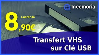 Transfert VHS sur clé USB  Numériser VHS sur PC avec Meemoria [upl. by Eimmot]