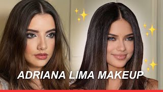 Tutorial del maquillaje de Adriana Lima look de noche fácil para principiantes [upl. by Ayerf600]