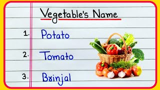 Vegetables name  Vegetables name in English  Sabjiyon ke naam English mein  Vegetable name [upl. by Aicenat]