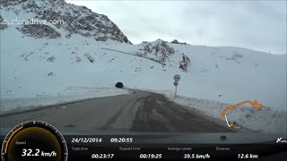 Ötztal Glacier Road Solden  VOLVO V50  Dash Cam  James Bond Spectre Location [upl. by Gravante]