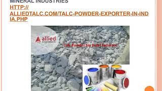 Talc Powder for Paint Industry Allied Mineral Industries [upl. by Helenka]