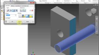 Autodesk Inventor 2013 Lesson 12 Additional Constraints [upl. by Littell]