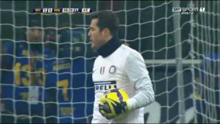 INTER  Milan  Julio Cesar parato  Caressa SKY and Scarpini Inter Channelmkv [upl. by Lonergan939]