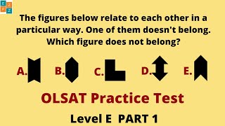 OLSAT PRACTICE TEST LEVEL E PART 1  Educational videos [upl. by Brendin518]