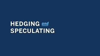 Hedging and Speculating [upl. by Lednek]