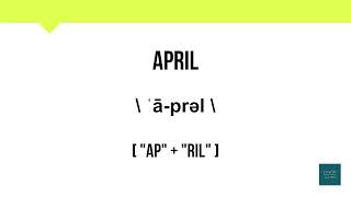 How To Pronounce April  Meaning  Pronunciation [upl. by Derwin454]