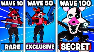 EVERY FOXY UNIT VS ENDLESS MODE Five Nights TD [upl. by Ailssa]