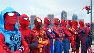 What If 10 SPIDERMAN in 1 HOUSE   Hey All SuperHero  Go To Trainning Nerf Gun [upl. by Lennard]