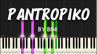 Pantropiko by BINI piano cover  sheet music amp lyrics [upl. by Akela444]