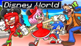 Amy amp Knuckles LIFE in Minecraft DISNEY WORLD  Sonic Minecraft Stories [upl. by Frieda550]